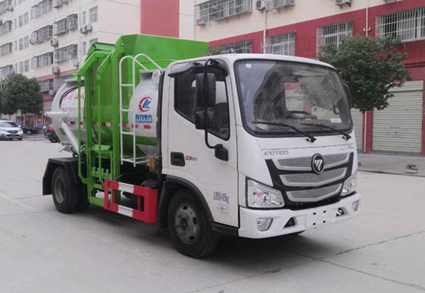 福田歐馬可餐廚垃圾車（圓罐） 國六